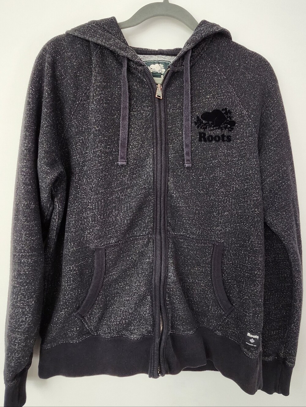 Roots Women's Dark Heather Gray Zip-Up Hoodie